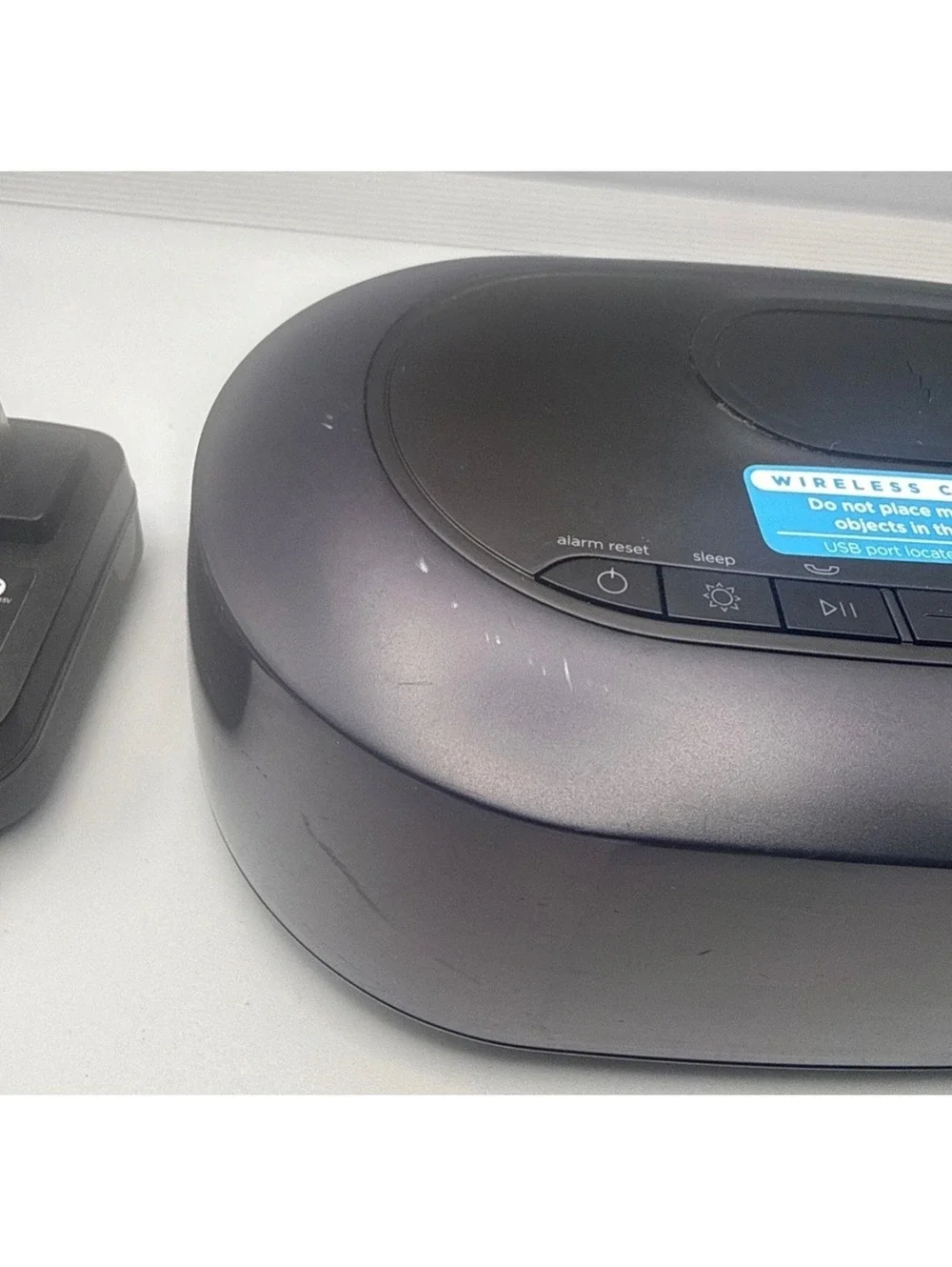 iHome Digital Alarm Clock with Wireless Charging and Bluetooth Speaker